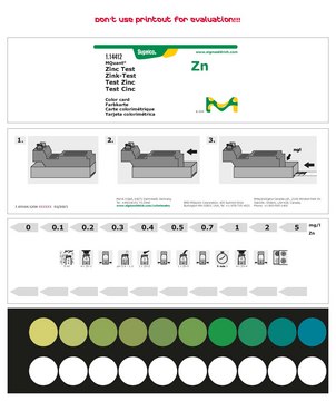 Zinc Test colorimetric, 0.1-5 mg/L (Zn), for use with MQUANT®