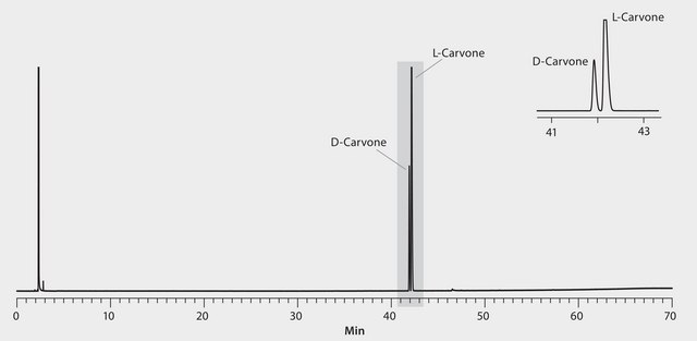 GC Analysis of D &amp; L-Carvone Enantiomers on Astec CHIRALDEX&#8482; G-TA suitable for GC