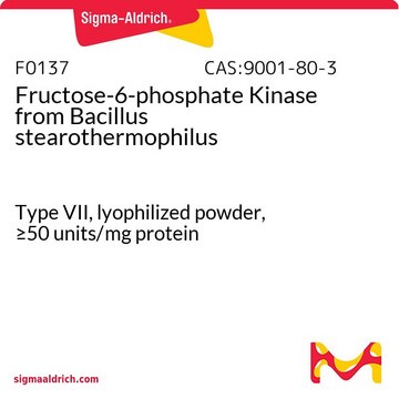 Fructose-6-phosphate Kinase from Bacillus stearothermophilus Type VII, lyophilized powder, &#8805;50&#160;units/mg protein