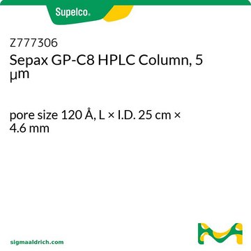 Sepax GP-C8 HPLC Column, 5 &#956;m pore size 120&#160;Å, L × I.D. 25&#160;cm × 4.6&#160;mm