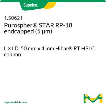 Purospher&#174;STAR RP-18 封端（5 &#181;m） L × I.D. 50 mm x 4 mm Hibar&#174; RT HPLC column