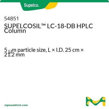 SUPELCOSIL&#8482; LC-18-DB HPLC 色谱柱 5&#160;&#956;m particle size, L × I.D. 25&#160;cm × 21.2&#160;mm