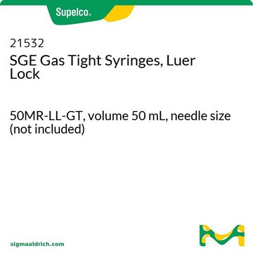 SGE 旋转锁定气密注射器 50MR-LL-GT, volume 50&#160;mL, needle size (not included)