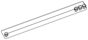 Cross-shaped channel chip - 50 μm channel (extended size platform ΙΙ) Fluidic 189, Cyclic Olefin Copolymer (COC) with Luer Interface
