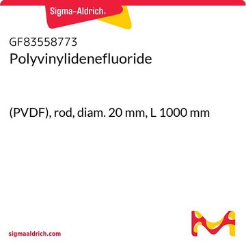 Polyvinylidenefluoride (PVDF), rod, diam. 20&#160;mm, L 1000&#160;mm