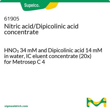 Nitric acid/Dipicolinic acid concentrate HNO3 34 mM and Dipicolinic acid 14 mM in water, IC eluent concentrate (20x) for Metrosep C 4