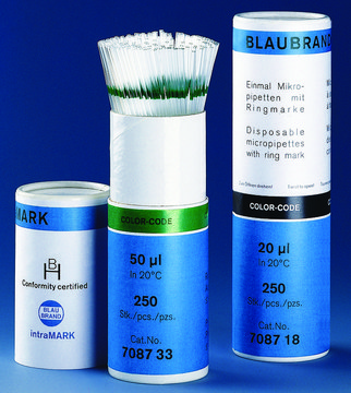 BRAND&#174;一次性BLAUBRAND&#174;微量移液管，intraMark tube capacity 100&#160;&#956;L, blue