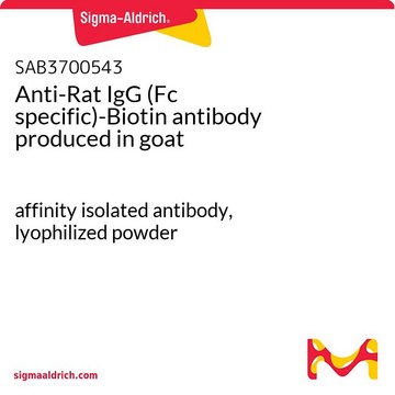 Anti-Rat IgG (Fc specific)-Biotin antibody produced in goat affinity isolated antibody, lyophilized powder