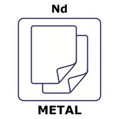 Neodymium foil, thickness 0.025 mm, size 100 × 100 mm, purity 99%