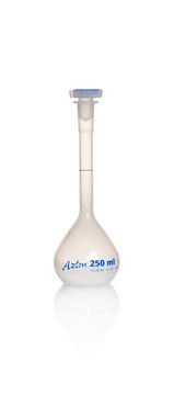 Azlon Polypropylene Volumetric Flask With PPE Stopper class B, capacity 250&#160;mL