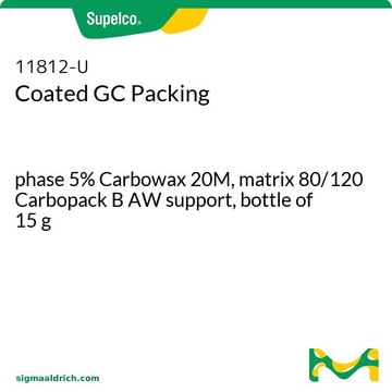 气相色谱涂层填料 phase 5% Carbowax 20M, matrix 80/120 Carbopack B AW support, bottle of 15&#160;g