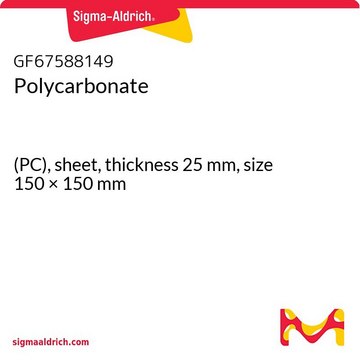 Polycarbonate (PC), sheet, thickness 25&#160;mm, size 150 × 150&#160;mm