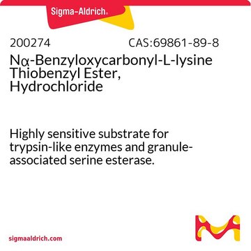 N&#945;-苄氧羰基-L-赖氨酸硫代苄基酯，盐酸盐 Highly sensitive substrate for trypsin-like enzymes and granule-associated serine esterase.