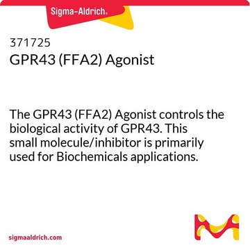 GPR43（FFA2）激动剂 The GPR43 (FFA2) Agonist controls the biological activity of GPR43. This small molecule/inhibitor is primarily used for Biochemicals applications.