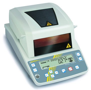 Kern DBS moisture analyzer, for samples up to 60 g AC/DC input 220 V AC, European 2-pin plug