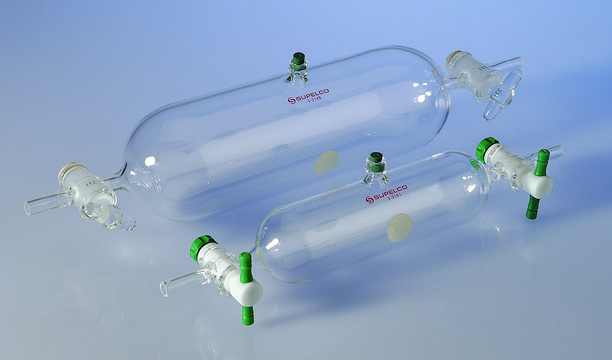Gas Sampling Bulb size 500&#160;mL, PTFE stopcock
