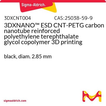 3DXNANO&#8482; ESD CNT-PETG carbon nanotube reinforced polyethylene terephthalate glycol copolymer 3D printing filament black, diam. 2.85&#160;mm