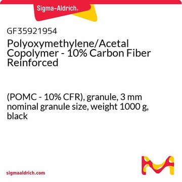 Polyoxymethylene/Acetal Copolymer - 10% Carbon Fiber Reinforced (POMC - 10% CFR), granule, 3&#160;mm nominal granule size, weight 1000&#160;g, black