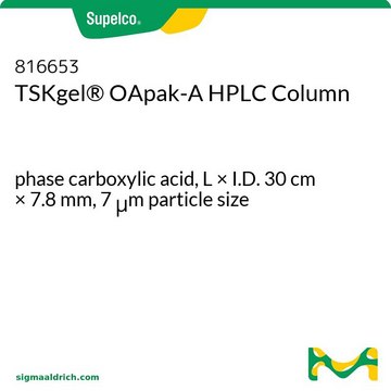 TSKgel&#174; OApak-A HPLC Column phase carboxylic acid, L × I.D. 30&#160;cm × 7.8&#160;mm, 7&#160;&#956;m particle size