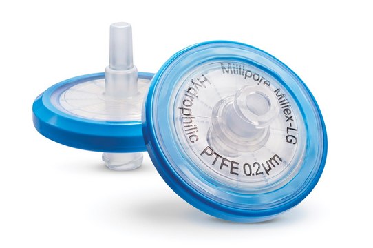 Millex&#174;亲水PTFE针式过滤器 pore size 0.20&#160;&#956;m, diam. 33&#160;mm, non-sterile