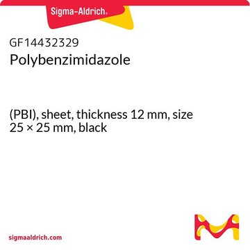 Polybenzimidazole (PBI), sheet, thickness 12&#160;mm, size 25 × 25&#160;mm, black