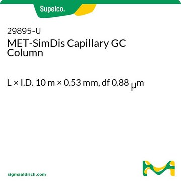 MET-SimDis Capillary GC Column L × I.D. 10&#160;m × 0.53&#160;mm, df 0.88&#160;&#956;m