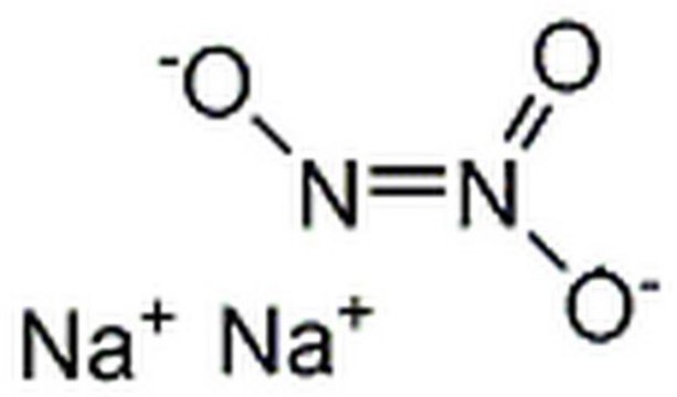 Angeli&#8217;盐 A nitroxyl anion (NO&#8315;) donor that spontaneously dissociates in a pH dependent first order process to liberate 0.54 moles of NO per mole of the parent compound.