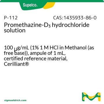 Promethazine-D3 hydrochloride solution 100&#160;&#956;g/mL (1% 1 M HCl in Methanol (as free base)), ampule of 1&#160;mL, certified reference material, Cerilliant&#174;