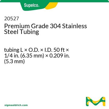 Premium Grade 304 Stainless Steel Tubing tubing L × O.D. × I.D. 50&#160;ft × 1/4&#160;in. (6.35&#160;mm) × 0.209&#160;in. (5.3&#160;mm)