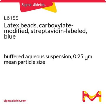 乳胶珠，羧酸盐修饰，链霉亲和素标记，蓝色 buffered aqueous suspension, 0.25&#160;&#956;m mean particle size