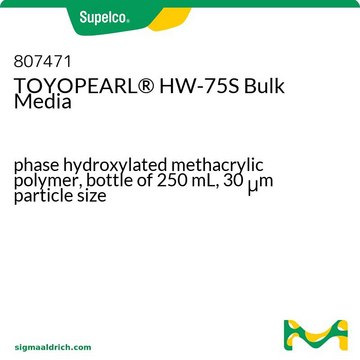 TOYOPEARL&#174; HW-75S Bulk Media phase hydroxylated methacrylic polymer, bottle of 250&#160;mL, 30&#160;&#956;m particle size