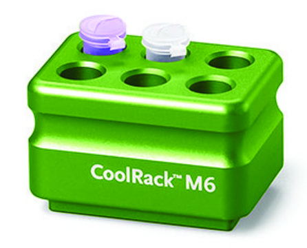 Corning&#174; CoolRack&#174; M6, capacity 6 x 1.5 or 2 mL microfuge tubes, green