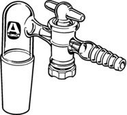 Stopcock Adapter 2 mm PTFE stopcock, bent, joint: ST/NS 29/32