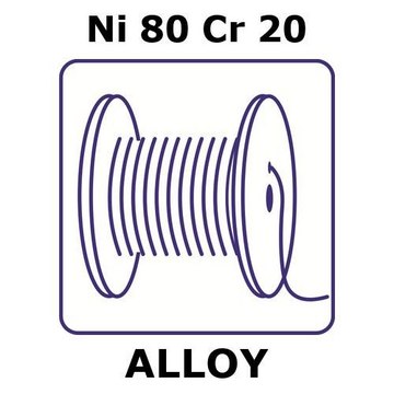 Nickel/Chromium wire, Ni80%/Cr20%, 0.045&#160;mm diameter, length 50 m, temper annealed