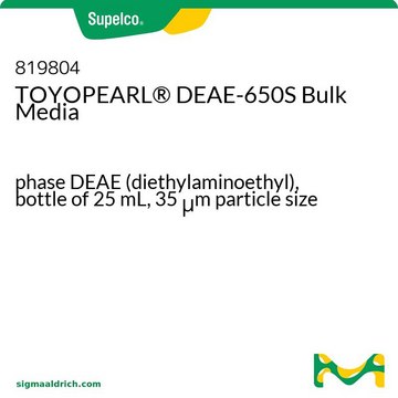 TOYOPEARL&#174; DEAE-650S Bulk Media bottle of 25&#160;mL, phase DEAE (diethylaminoethyl), 35&#160;&#956;m particle size