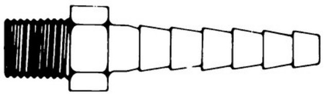 Hose adapter, 1/4 in. NPTF to 5/16 in. ID, polypropylene Accessories for filter holders for sample preparation.