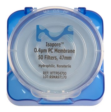 ISOPORE for Microfil&#174; Isopore polycarbonate membrane, pore size 0.4&#160;&#956;m, General microbiological analysis