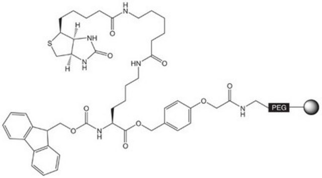 Fmoc-Lys(biotinyl-&#949;-aminocaproyl)-NovaSyn&#174; TGR A resin Novabiochem&#174;