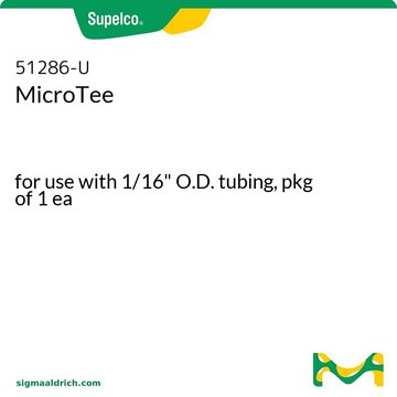 MicroTee for use with 1/16" O.D. tubing, pkg of 1&#160;ea