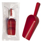 SP Bel-Art® Sterileware™ Sampling Scoop with Handle red polystyrene, nominal capacity 250 mL (8 oz), sterile, pack of 100 ea (individually wrapped)