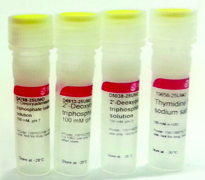 Deoxynucleotide Set, 100 mM Individual dNTPs for routine PCR; 0.25 mL each