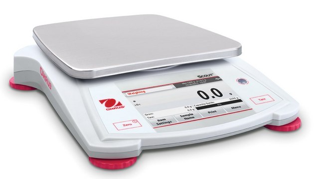 Ohaus&#174; Scout&#174; Portable Touchscreen Balance Model STX2201, weighing capacity 2200&#160;g, resolution: 0.1&#160;g, AC/DC input 230 V