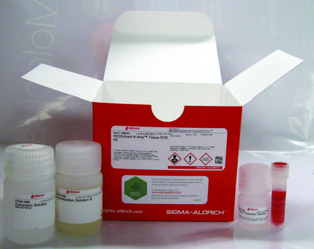 REDExtract-N-Amp&#8482; Tissue PCR Kit sufficient for 10&#160;reactions, sufficient for 100&#160;reactions, sufficient for 1000&#160;reactions, hotstart, dNTPs included