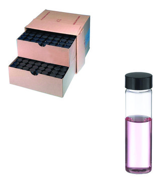 WHEATON&#174; clear sample vial with rubber lined cap packed in partitioned tray glass, tube capacity (40&#160;mL), screw cap