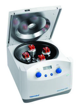 Eppendorf&#174; Centrifuge 5702/5702R/5702RH 5702, non-refrigerated, with rotor A-4-38 with adapters for 13/16 mm blood collection tubes, rotary knobs, AC/DC input 120 V, 60 Hz, US 3-pin plug (US)