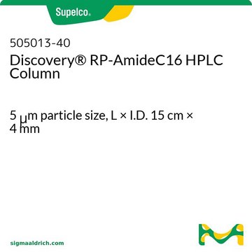 Discovery&#174; 反相酰胺 C16 高效液相色谱柱 5&#160;&#956;m particle size, L × I.D. 15&#160;cm × 4&#160;mm