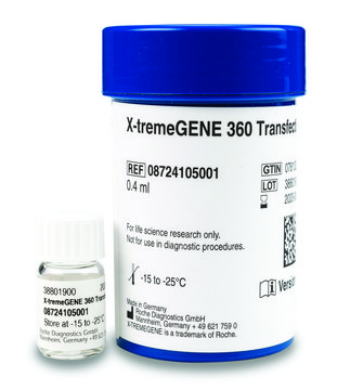 X-tremeGENE&#8482; 360 转染试剂 Universal polymer reagent for delivering DNA, siRNA, miRNA and CRISPR/RNP to many cell lines