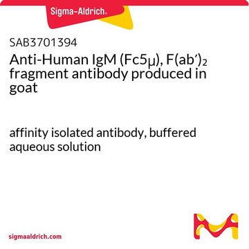 Anti-Human IgM (Fc5&#956;), F(ab&#8242;)2 fragment antibody produced in goat affinity isolated antibody, buffered aqueous solution