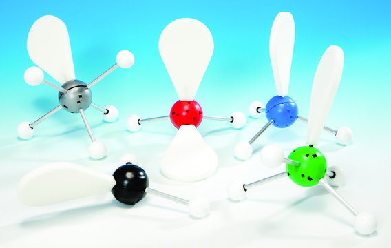 Cochranes orbitals for Unit&#8482; molecular models VSEPR, black