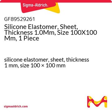 Silicone Elastomer, Sheet, Thickness 1.0Mm, Size 100X100 Mm, 1 Piece silicone elastomer, sheet, thickness 1&#160;mm, size 100 × 100&#160;mm